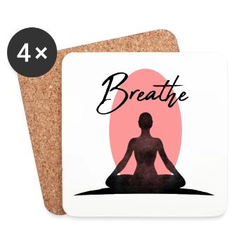Yoga - Dessous de verre (lot de 4) - blanc - Devant