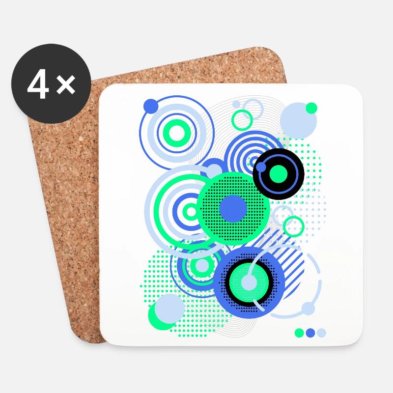 Muster Bunt Illustration Abstrakte Kunst Kreativ - Untersetzer (4er-Set) - Weiß