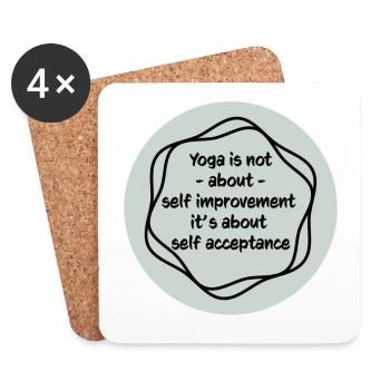 Yoga - Coasters (set of 4) - white - Front