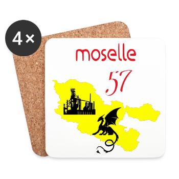 Moselle - Dessous de verre (lot de 4) - blanc - Devant