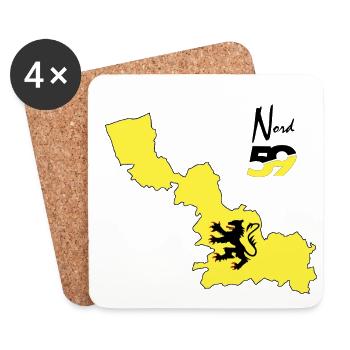 Norden - Untersetzer (4er-Set) - Weiß - Vorne