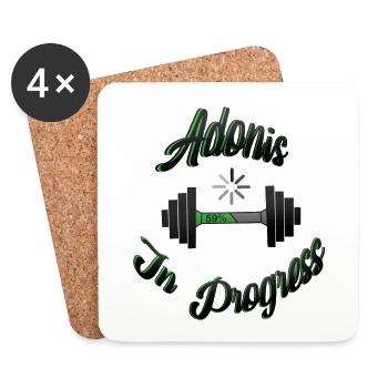 Adonis In Progress 2 - Coasters (set of 4) - white - Front