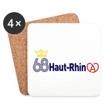 Haut-Rhin - Dessous de verre (lot de 4) - blanc - Devant