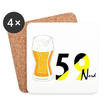 Norden - Untersetzer (4er-Set) - Weiß - Vorne