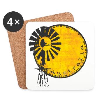 Australien Windrad - Untersetzer (4er-Set) - Weiß - Vorne