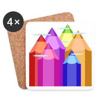 Peaks of Color - Untersetzer (4er-Set) - Weiß - Vorne