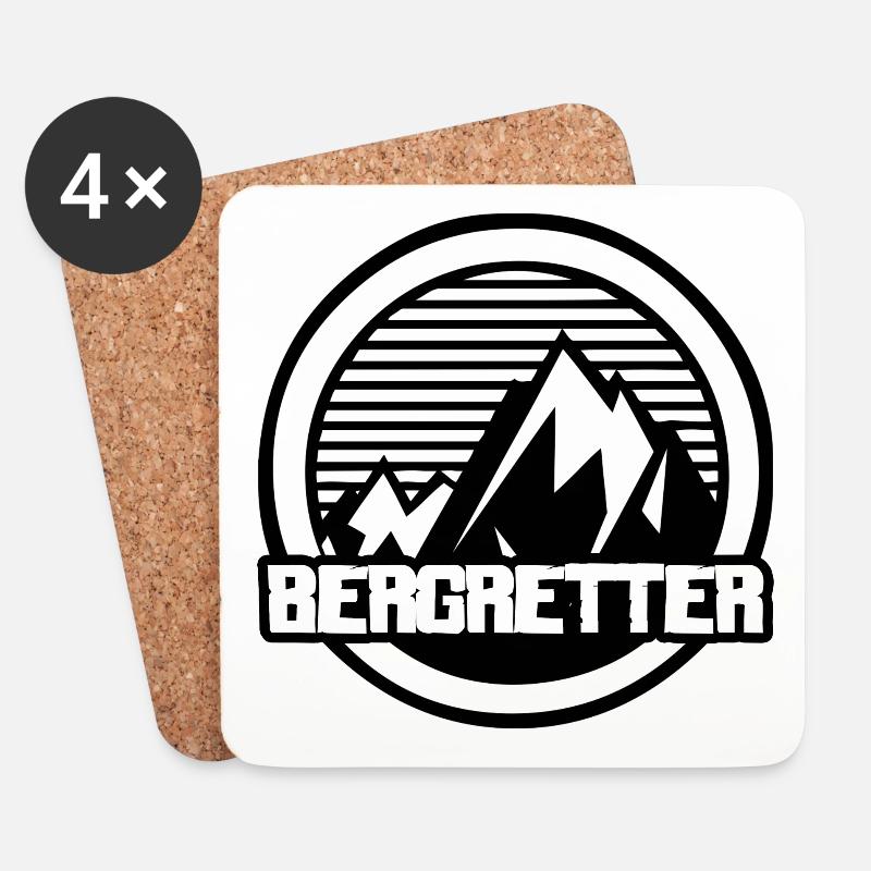 Bergsteiger - Bergretter - Bergrettung - Wanderung - Untersetzer (4er-Set) - Weiß