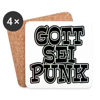 GOT SEI PUNK! - Untersetzer (4er-Set) - Weiß - Vorne