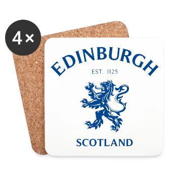 ÉDIMBOURG, Schottland, Écosse - Dessous de verre (lot de 4) - blanc - Devant