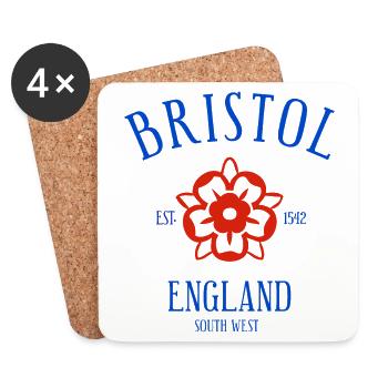 BRISTOL England - Untersetzer (4er-Set) - Weiß - Vorne
