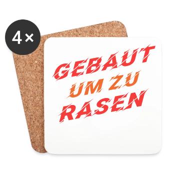Rennsport Autoliebhaber Auto Statement Raser - Untersetzer (4er-Set) - Weiß - Vorne