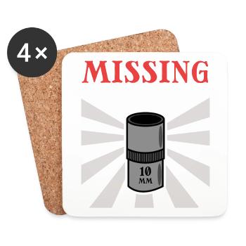 Humorous Statement Tool Mechanic Car - Coasters (set of 4) - white - Front
