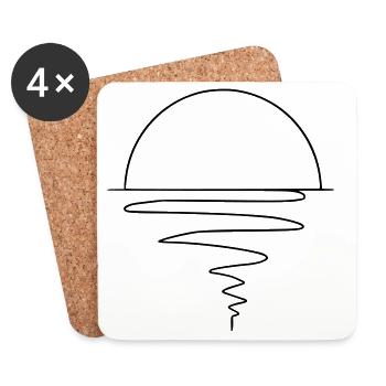 Sunset - Coasters (set of 4) - white - Front
