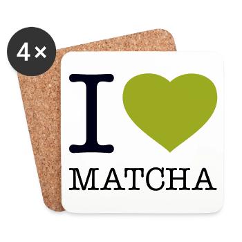 J’ADORE LE MATCHA - Dessous de verre (lot de 4) - blanc - Devant