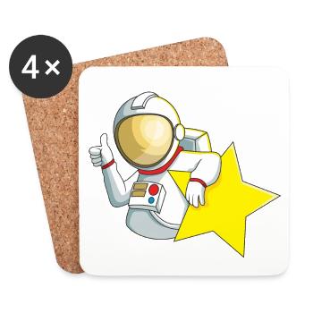Astronaut Star - Coasters (set of 4) - white - Front