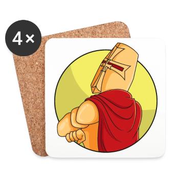 Stubborn Crusader - Coasters (set of 4) - white - Front