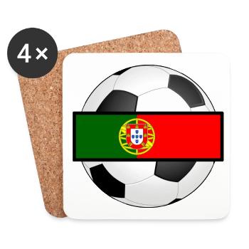 Portugal Fußball Weltmeisterschaft Seleção - Untersetzer (4er-Set) - Weiß - Vorne