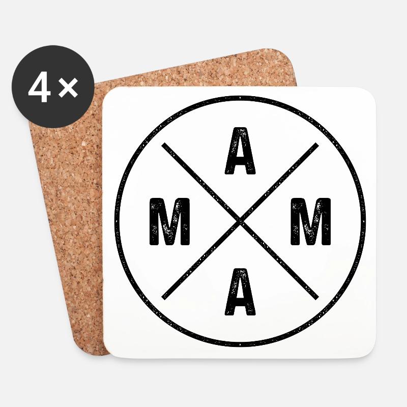 Mama - Untersetzer (4er-Set) - Weiß