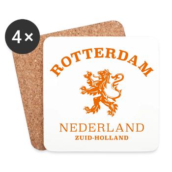 ROTTERDAM Nederland Niederlande Netherlands - Untersetzer (4er-Set) - Weiß - Vorne