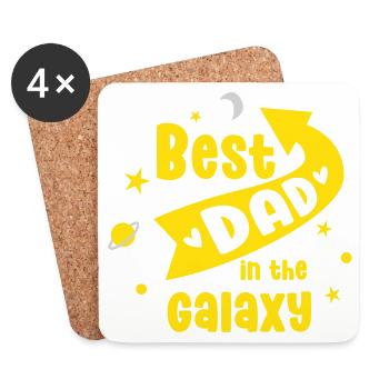 Bester Vater in der Galaxie - Untersetzer (4er-Set) - Weiß - Vorne