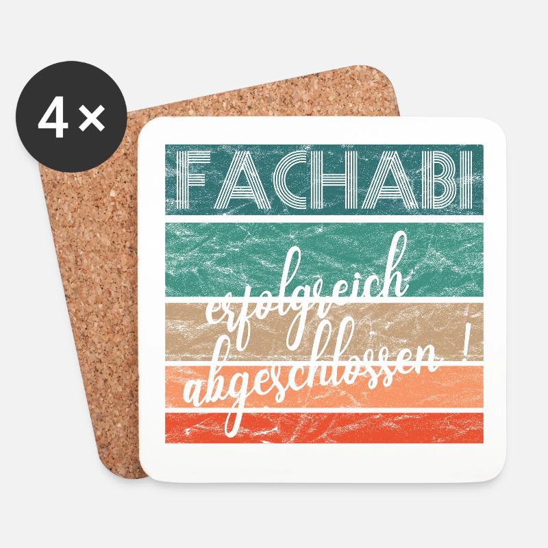 Fachabitur Fachabi Schulabschluss Geschenk - Untersetzer (4er-Set) - Weiß