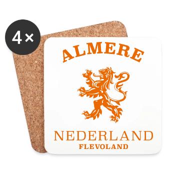 ALMERE Nederland Niederlande Netherlands - Untersetzer (4er-Set) - Weiß - Vorne