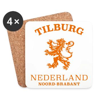 TILBURG Nederland Niederlande Pays-Bas - Dessous de verre (lot de 4) - blanc - Devant