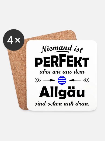 Der Allgäuer - Untersetzer (4er-Set) - Weiß