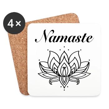 Yoga - Untersetzer (4er-Set) - Weiß - Vorne