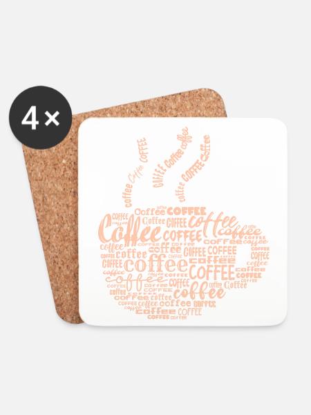 Coffee lovers Coffee saying coffee drinker - Coasters (set of 4) - white