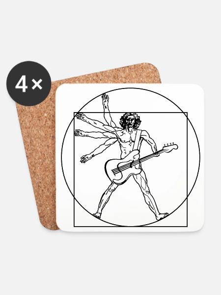 Sparvinci rock - Coasters (set of 4) - white