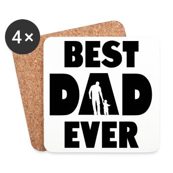 Bester Vater aller Zeiten - Untersetzer (4er-Set) - Weiß - Vorne