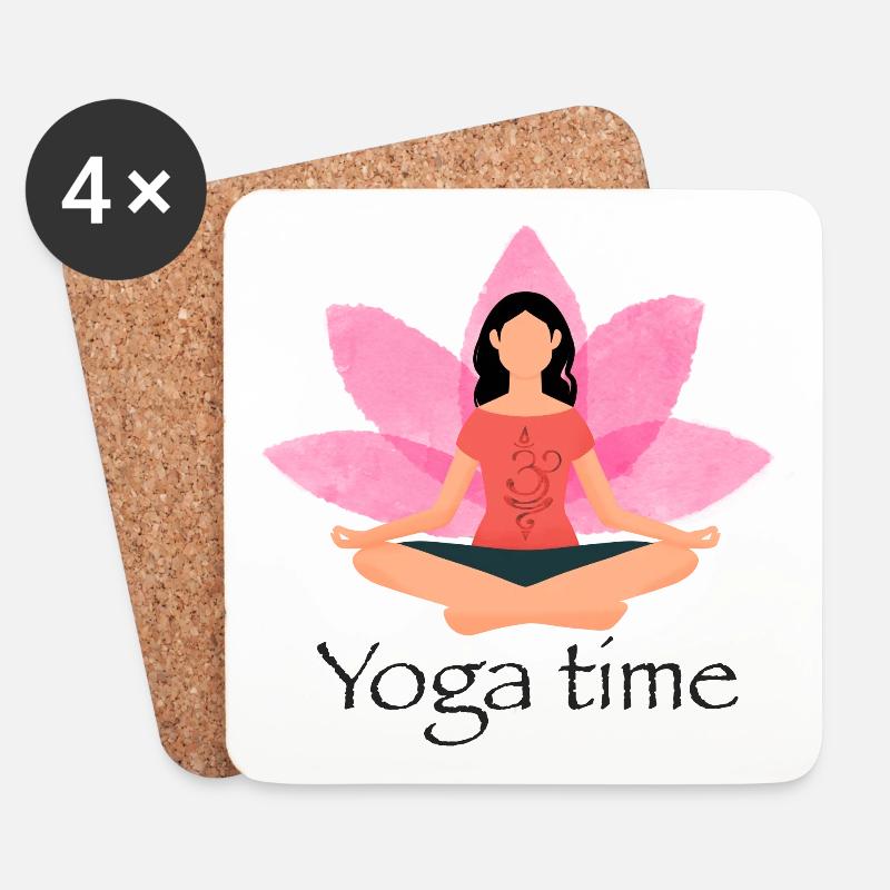 Yoga - Untersetzer (4er-Set) - Weiß