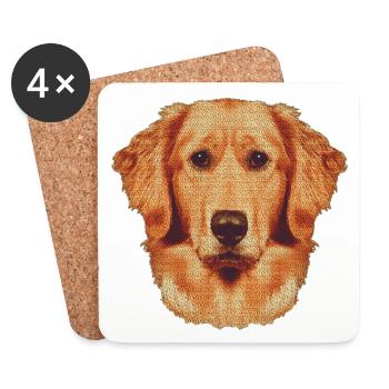Gesicht Goldenretriever, hunderassen, süßes Hunde - Untersetzer (4er-Set) - Weiß - Vorne
