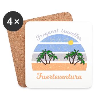 Fuerteventura Vacances - Dessous de verre (lot de 4) - blanc - Devant