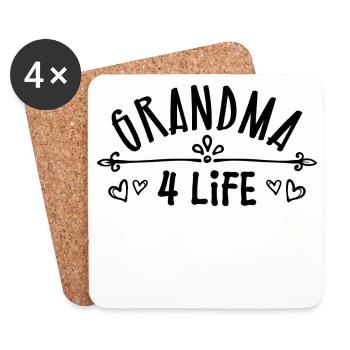 Congratulations Grandma Grandmother Statement Pensioner - Coasters (set of 4) - white - Front