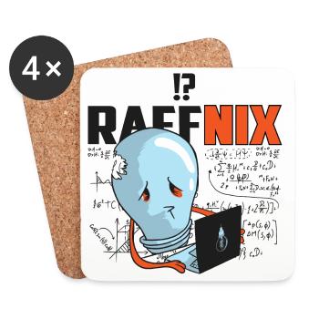 Raffnix Glühbirne - Untersetzer (4er-Set) - Weiß - Vorne