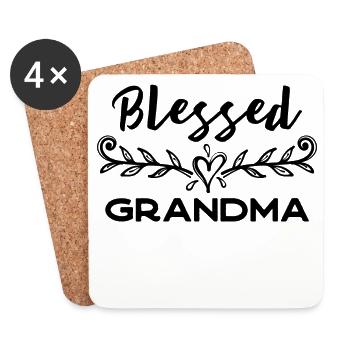Grand-mère préférée Grand-mère Superoma Déclaration de grand-mère - Dessous de verre (lot de 4) - blanc - Devant
