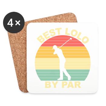 Best Lolo By Par - Golfing - Coasters (set of 4) - white - Front