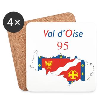 Val d'oise - Coasters (set of 4) - white - Front