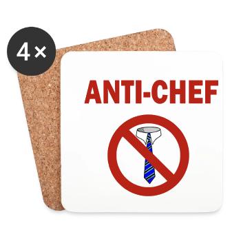 Anti-chief - Coasters (set of 4) - white - Front