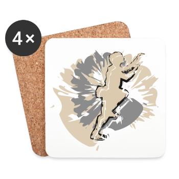 Valentine's Day climbing for men - Coasters (set of 4) - white - Front