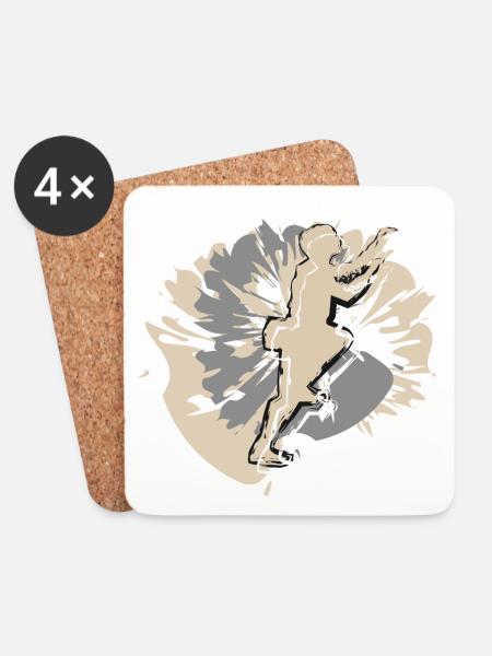 Valentine's Day climbing for men - Coasters (set of 4) - white