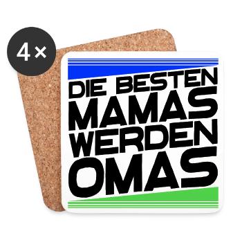 Gratulation Oma Statement Großmutter Alles Gute - Untersetzer (4er-Set) - Weiß - Vorne