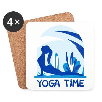 Yoga - Coasters (set of 4) - white - Front