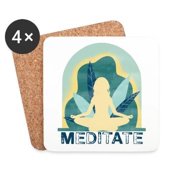 Yoga - Coasters (set of 4) - white - Front