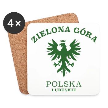ZIELONA GORA Polen Polska Poland - Coasters (set of 4) - white - Front
