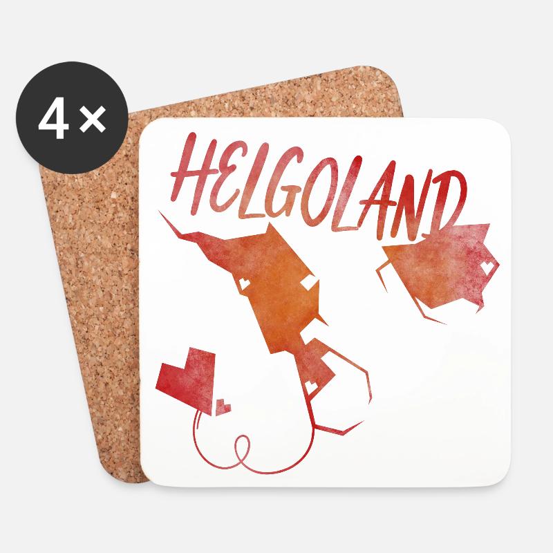 Helgoland - Untersetzer (4er-Set) - Weiß
