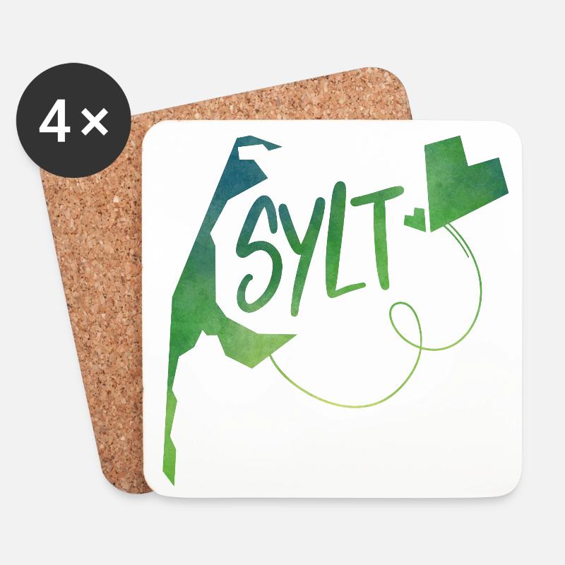 Sylt - Untersetzer (4er-Set) - Weiß