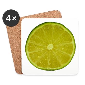 Lime Slice - Coasters (set of 4) - white - Front